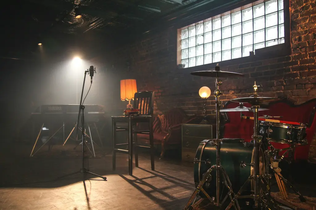 Music equipment and accessories arranged for category context.