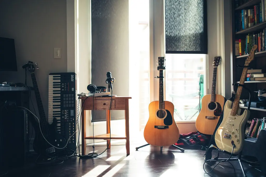 A range of musical instruments and keyboards for category context.