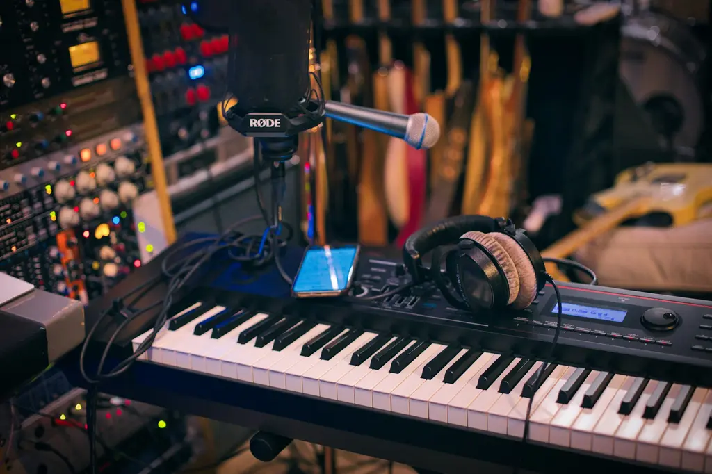 Studio instruments and equipment essentials for context.